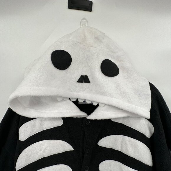 Silver Lilly Funziez Skeleton One Piece Button Up Costume Size L Cosplay - Picture 4 of 6